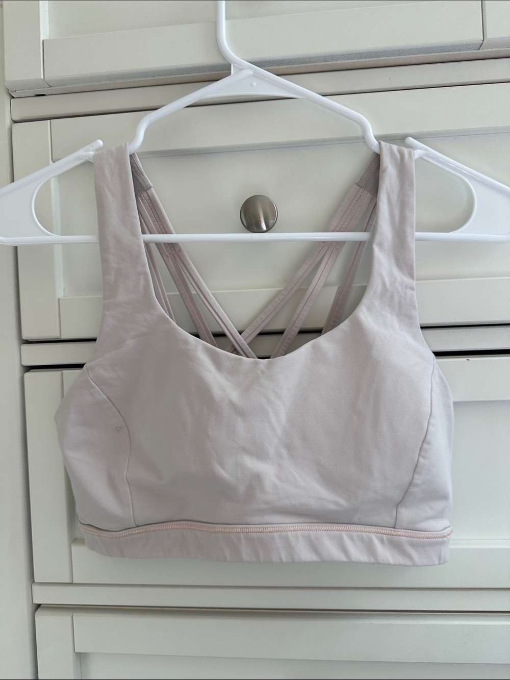 lululemon athletica Pale Blush Strappy-Back Sports Bra